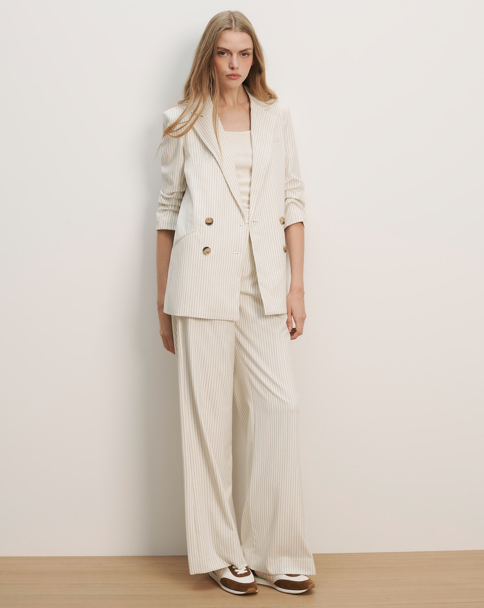 Veronica Beard Rimini Wide-Leg Pant - Dove Multi
