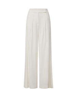 Veronica Beard Marbeau Wide-Leg Pant - Dove White