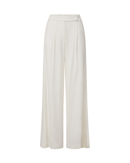 Veronica Beard Marbeau Wide-Leg Pant - Dove White