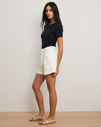 Veronica Beard Marbeau Pleated Short - Dove White