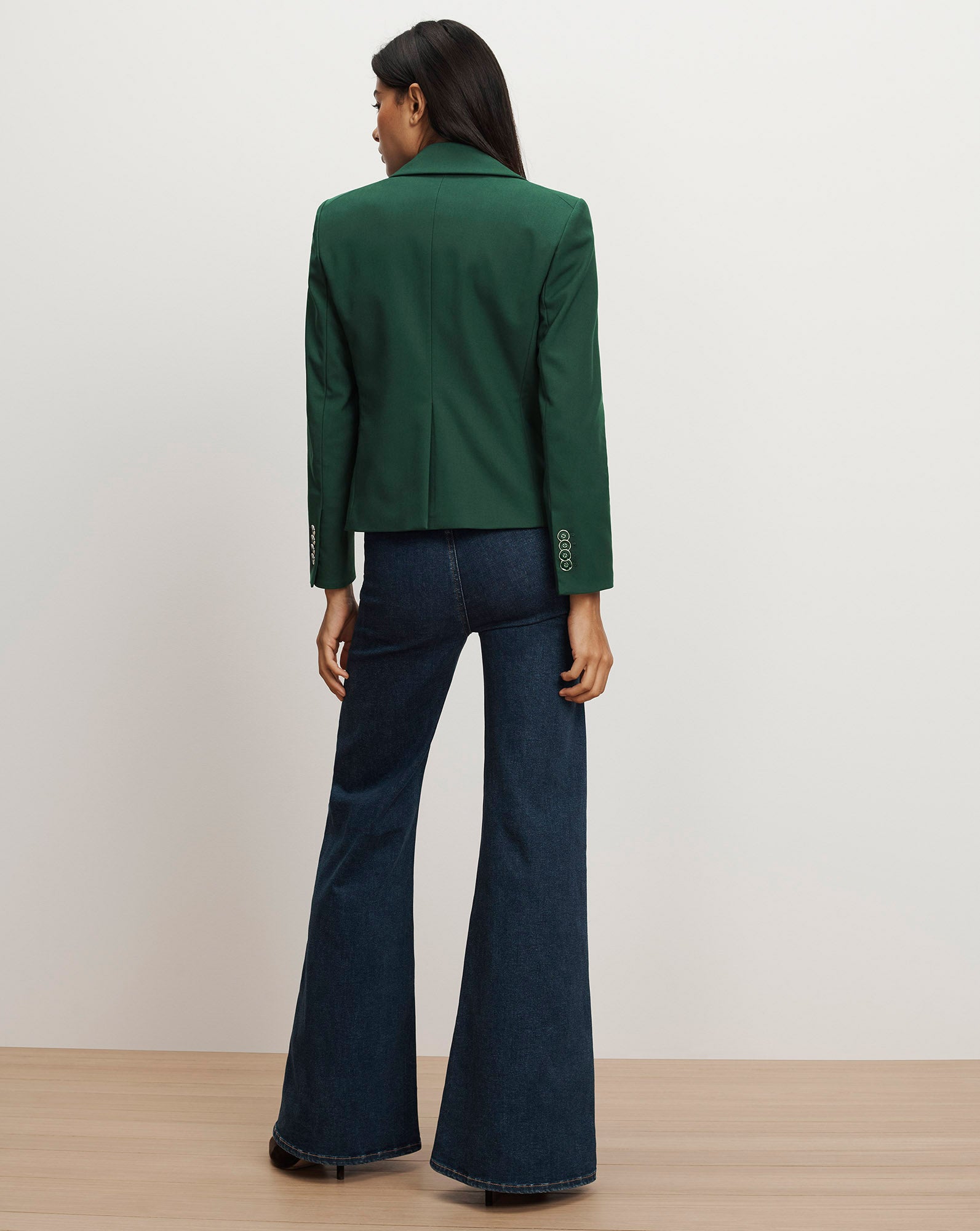 Schuyler Tailored Utility Jacket in Dark Hunter Green | Veronica Beard