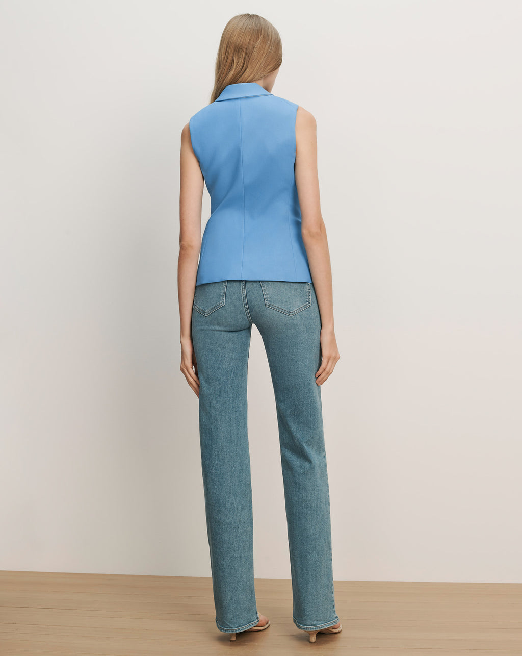 Veronica Beard Benny Tailored Vest - Blue Jasper