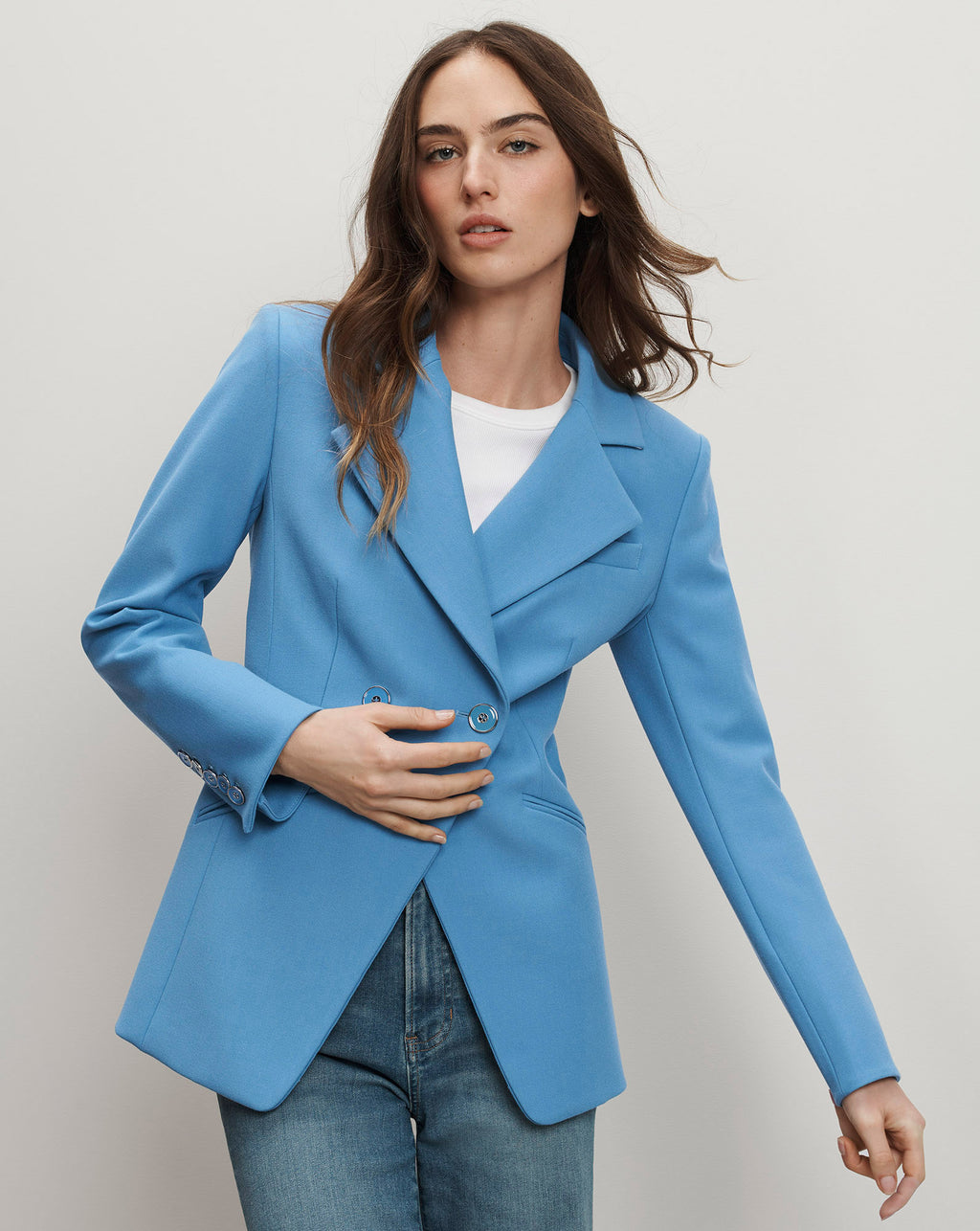 Veronica Beard Amos Dickey Jacket - Blue Jasper
