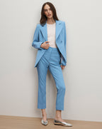 Veronica Beard Kean Slim-Leg Pant - Blue Jasper