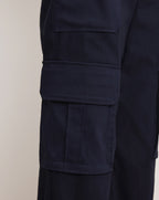 Veronica Beard Dari Wide-Leg Cargo Pant - Navy
