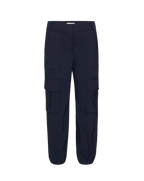 Veronica Beard Dari Wide-Leg Cargo Pant - Navy