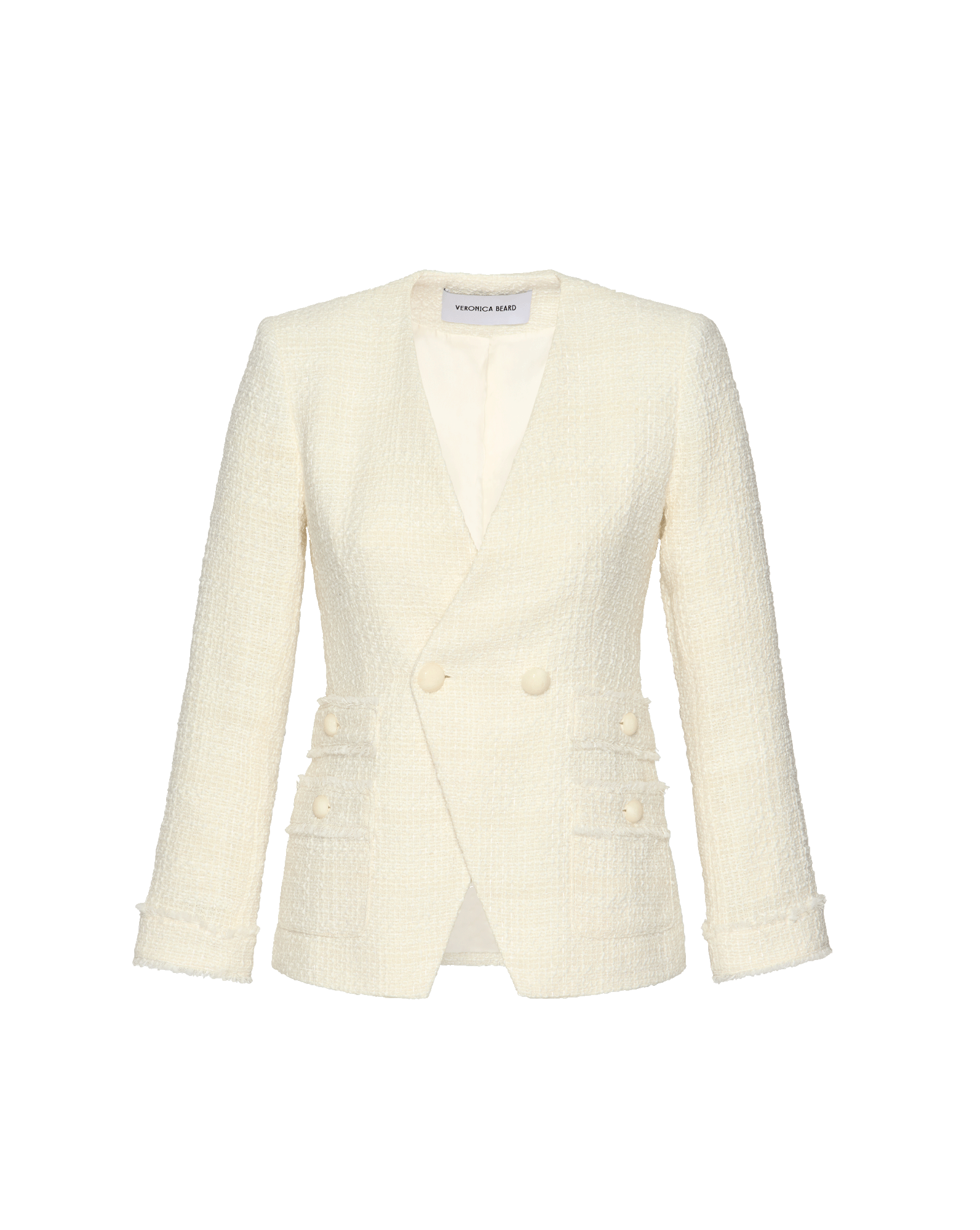 Yves Tweed Jacket in Dove White | Veronica Beard