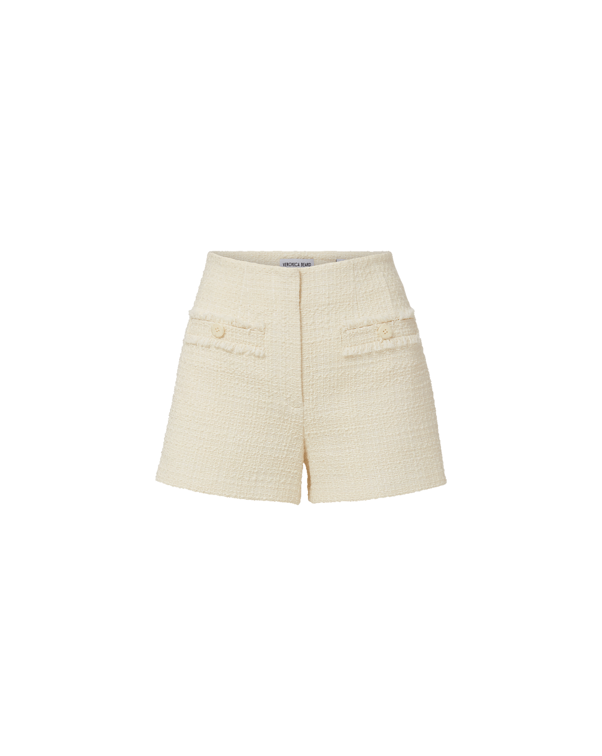 Gershwin Tweed Mini Short in Dove White | Veronica Beard