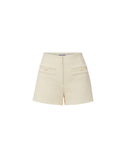 Veronica Beard Gershwin Tweed Short - Dove White