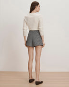 Veronica Beard Jazmin Tweed Short - Navy/Dove White