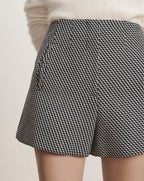 Veronica Beard Jazmin Tweed Short - Navy/Dove White