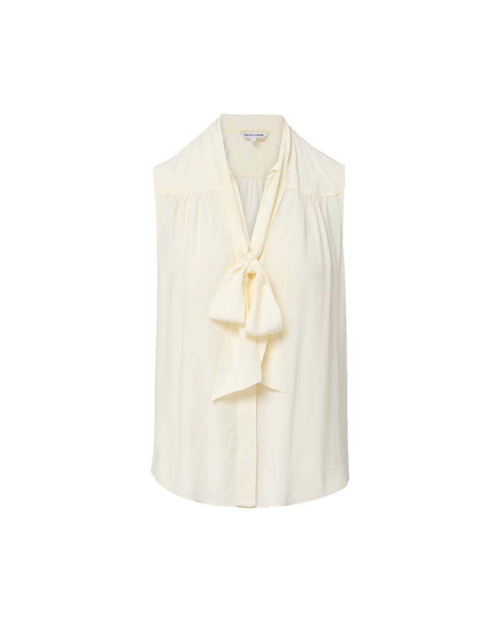 Veronica Beard Magnolia Tie-Neck Blouse - Dove White