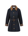 Veronica Beard Langham Belted Dickey Coat Navy