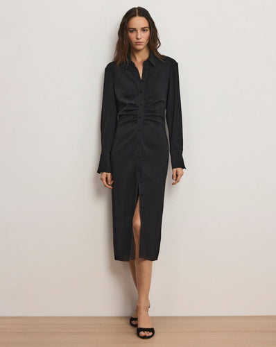 Veronica Beard Loxley Midi Shirtdress - Black