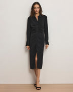 Veronica Beard Loxley Midi Shirtdress - Black
