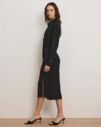 Veronica Beard Loxley Midi Shirtdress - Black
