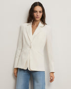 Veronica Beard Rossi Convertible Dickey Jacket - Dove White