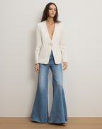 Veronica Beard Rossi Convertible Dickey Jacket - Dove White