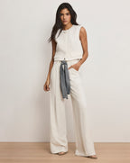 Veronica Beard Cliffwood Cropped Vest - Dove White