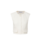 Veronica Beard Cliffwood Cropped Vest - Dove White