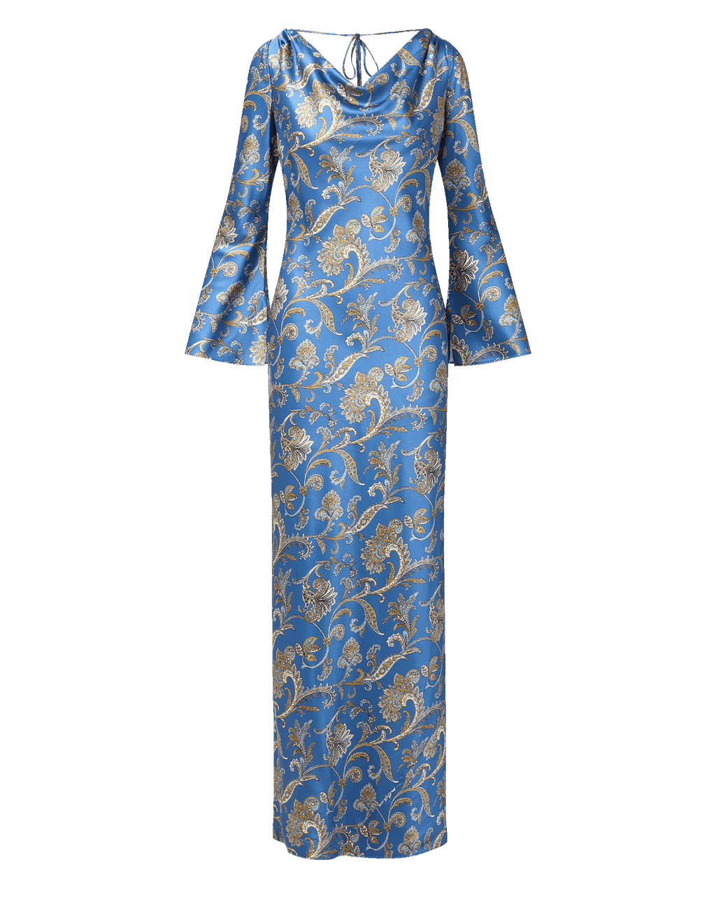 veronica beard blue dress Veronica Beard Ember Silk-Blend Maxi Dress | Blue Coast Multi
