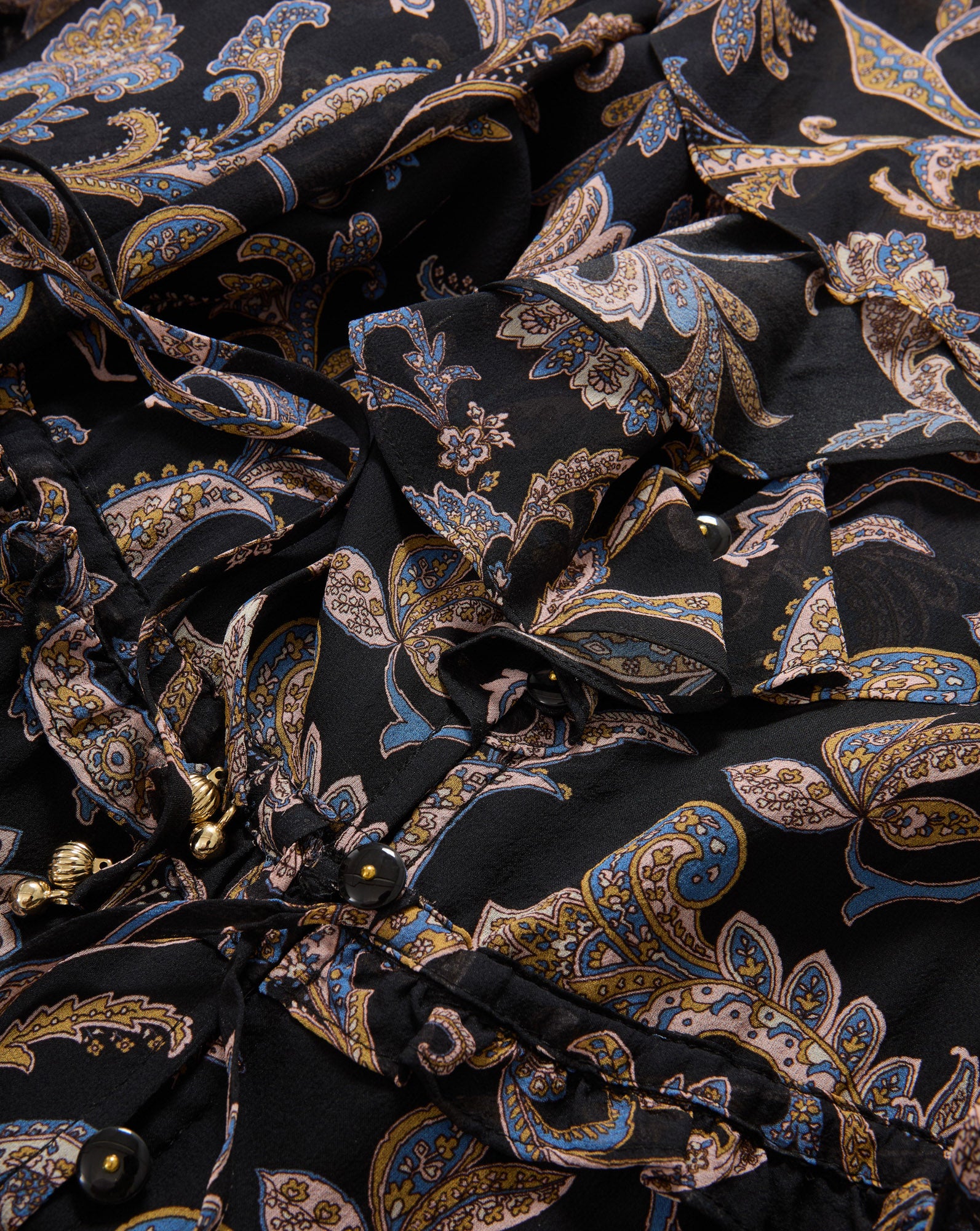 Veronica Beard Akara Silk Maxi Dress - Black Multi