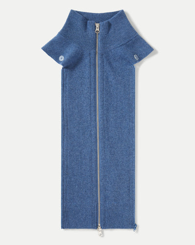 Veronica Beard Uptown Cashmere Dickey - Blue Coast Melange