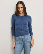 Veronica Beard Daro Cashmere Cardigan - Blue Coast Melange