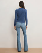 Veronica Beard Daro Cashmere Cardigan - Blue Coast Melange