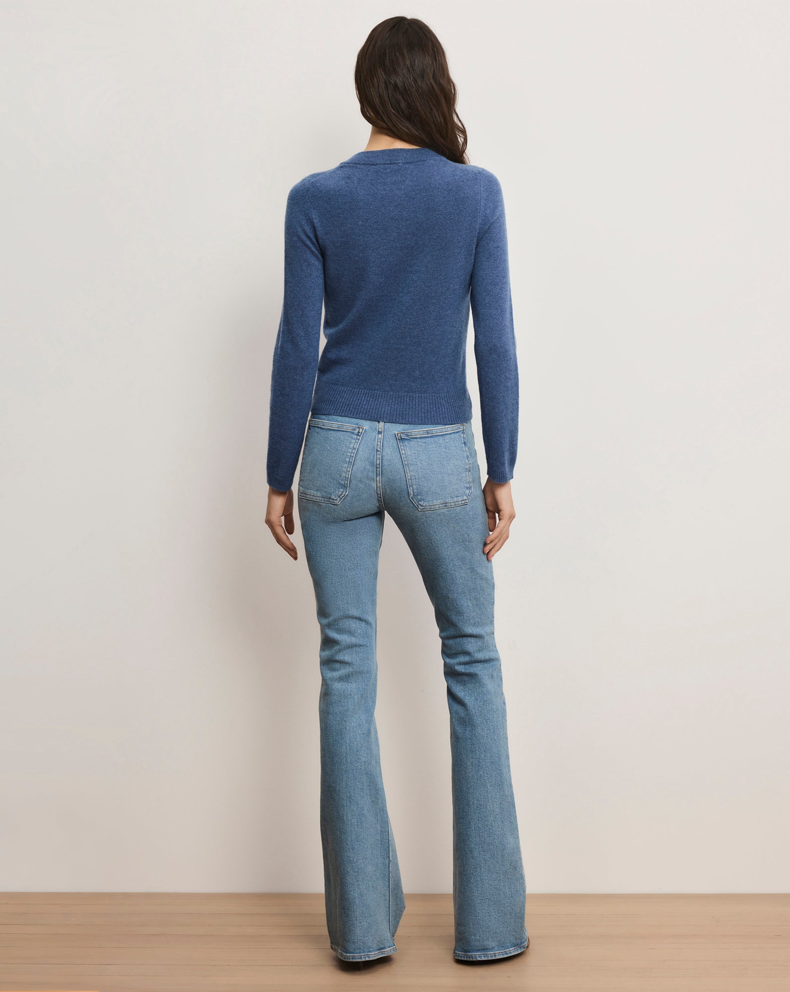 Veronica Beard Daro Cashmere Cardigan - Blue Coast Melange