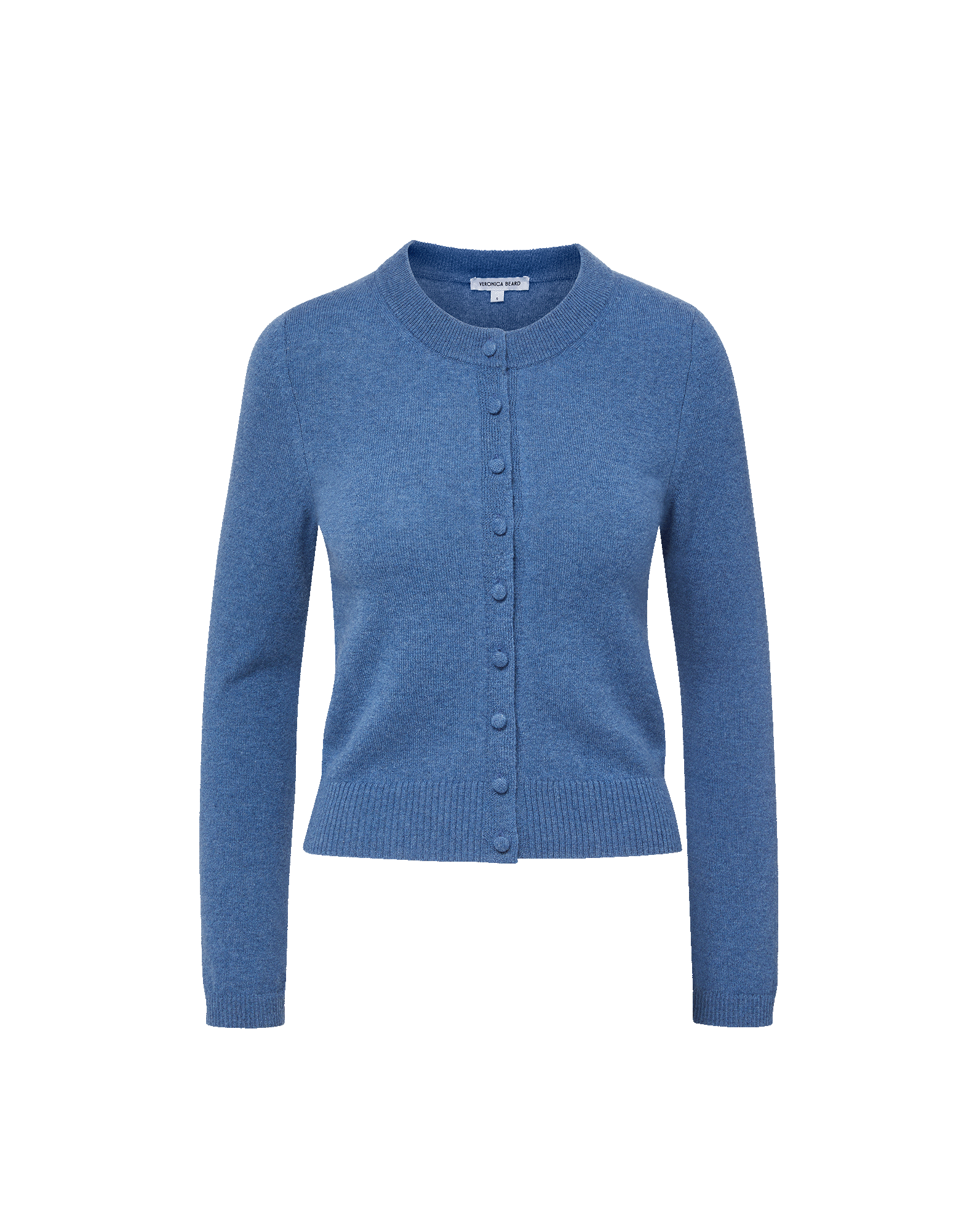 Daro Cashmere Cardigan in Blue Coast Melange | Veronica Beard