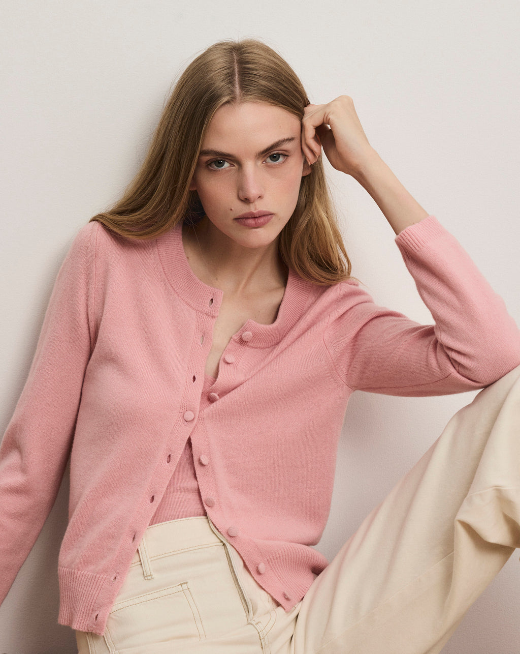 Veronica Beard Daro Cashmere Cardigan - Petal