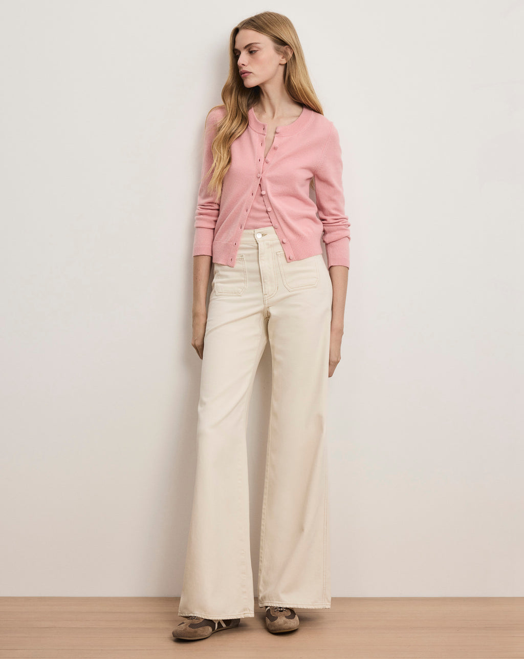 Veronica Beard Daro Cashmere Cardigan - Petal