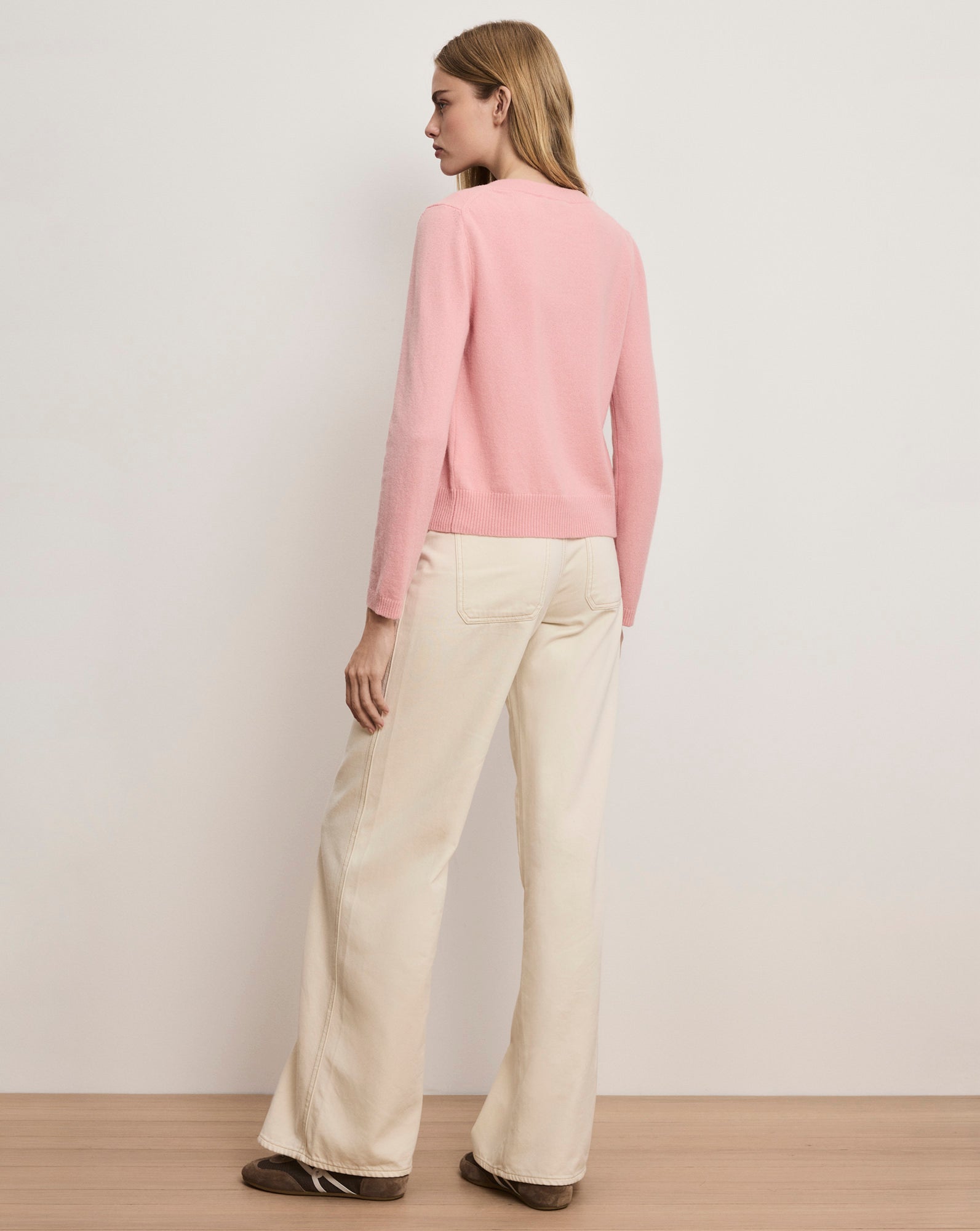 Daro Cashmere Cardigan in Pink Petal | Veronica Beard