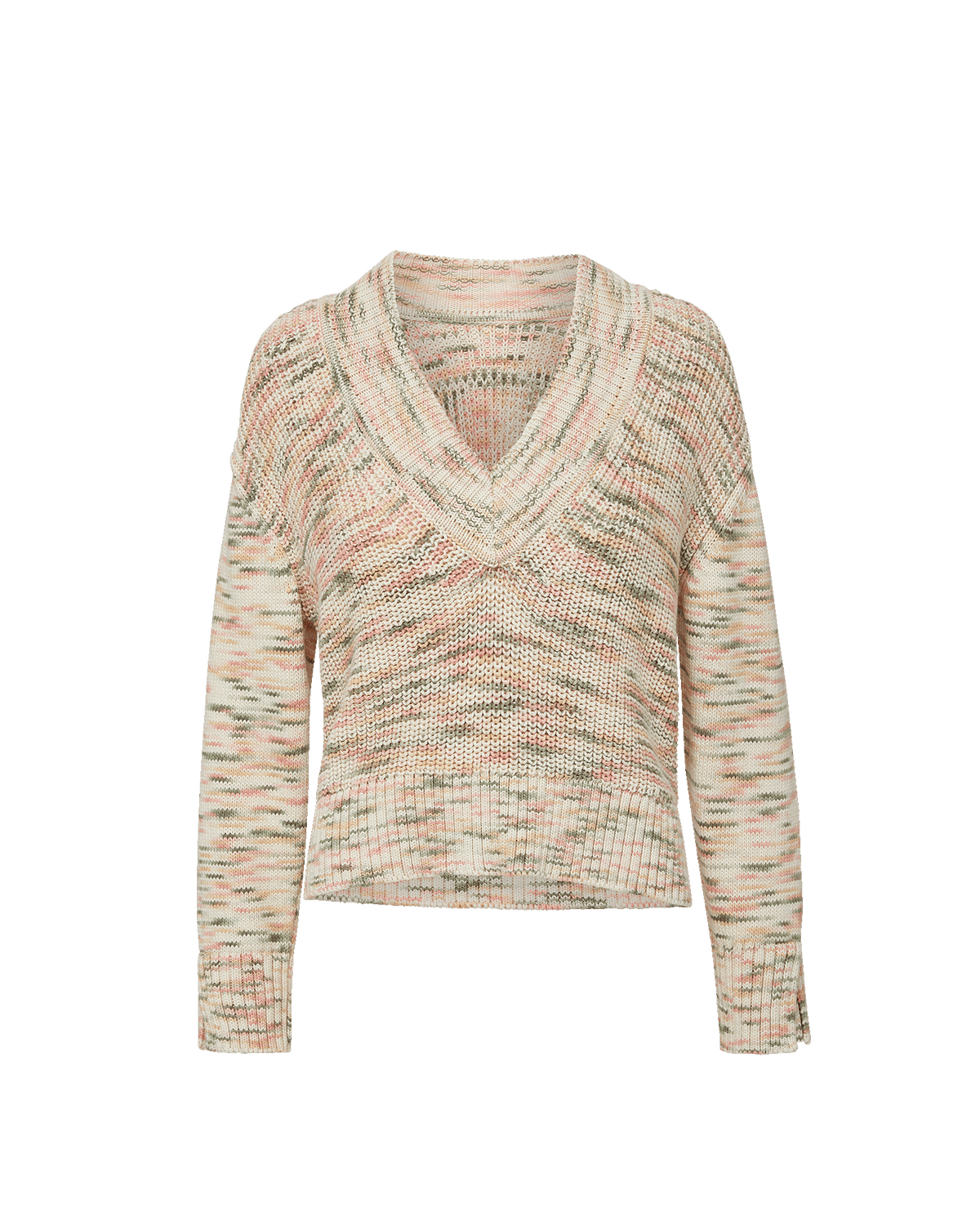 Anola V-Neck Knit Sweater in Off-White | Veronica Beard