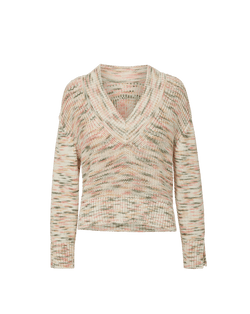 Veronica Beard Anola V-Neck Sweater Petal Multi