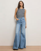 Veronica Beard Jerrel Knit Tank Top - Blue Jay Multi