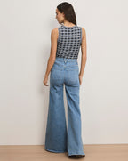 Veronica Beard Jerrel Knit Tank Top - Blue Jay Multi