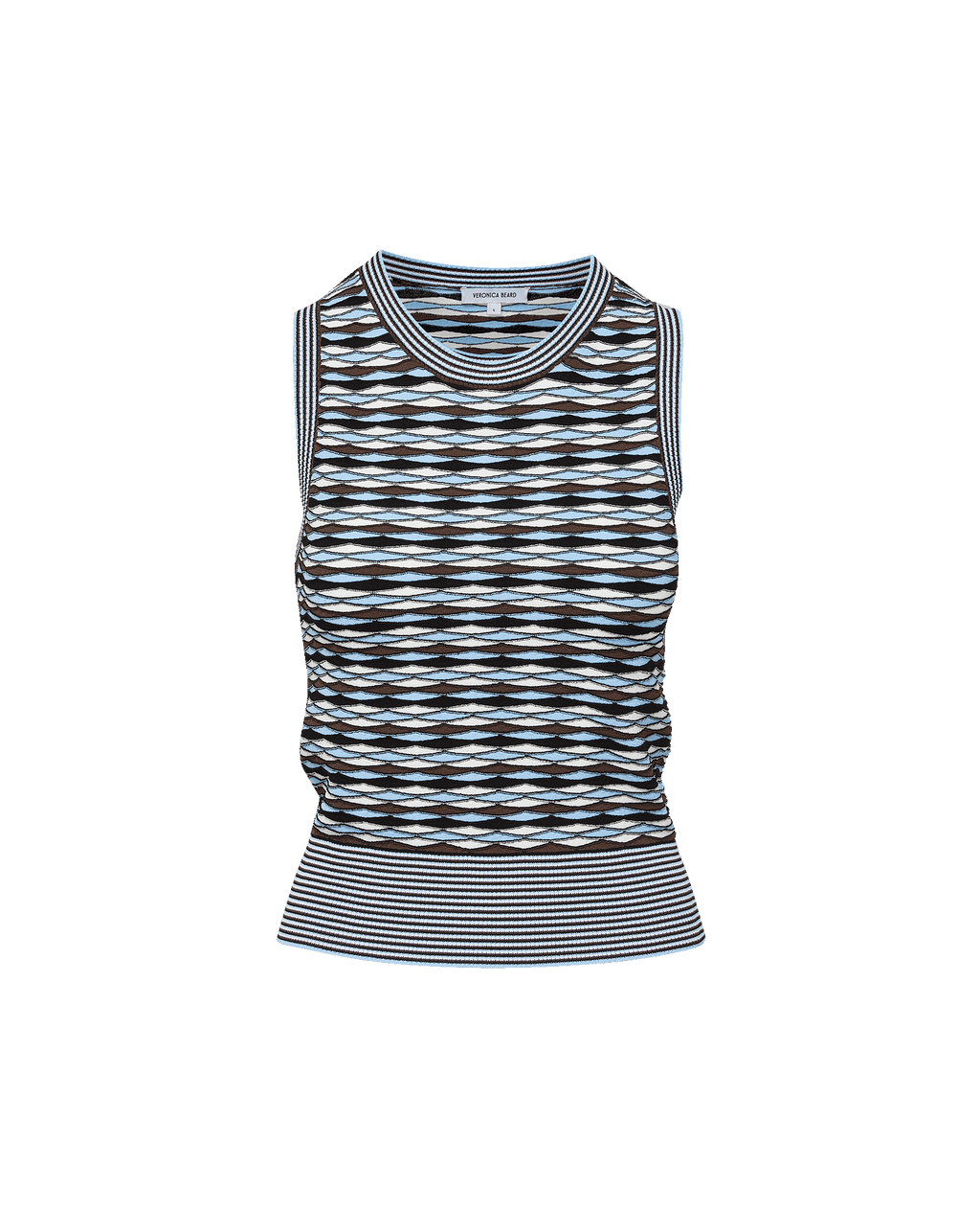 Veronica Beard Jerrel Knit Tank Top Blue Jay Multi
