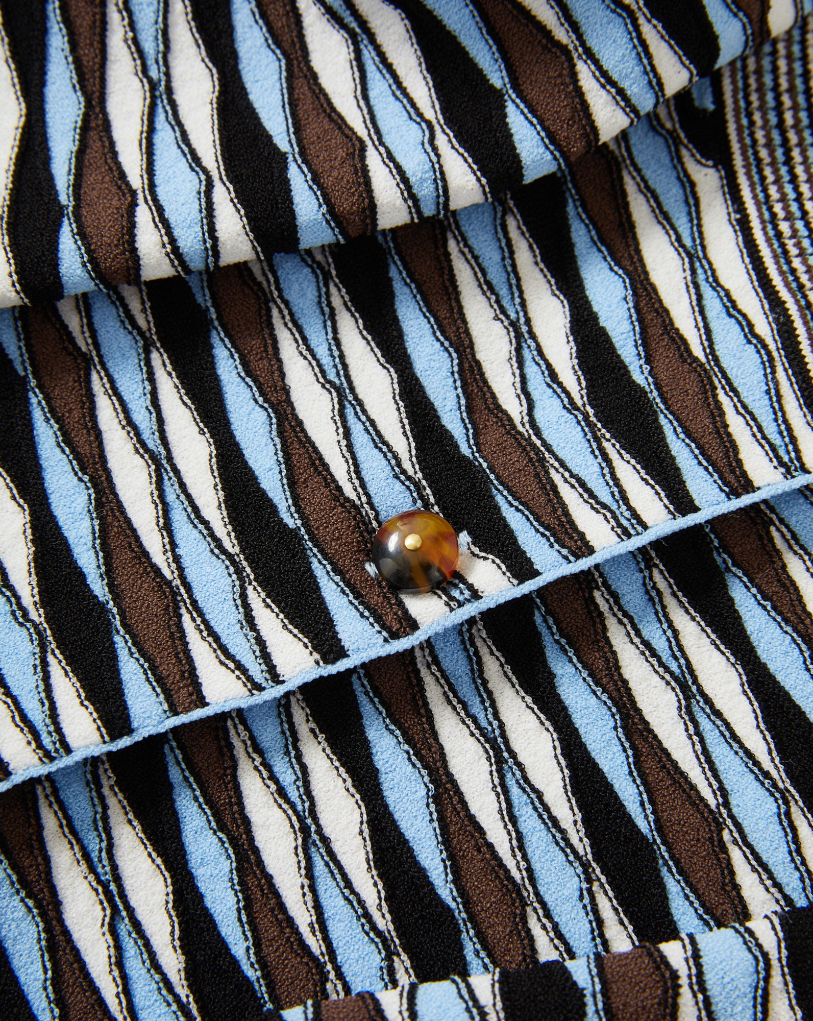 Cambria Knit Cardigan in Blue Diamond Jacquard Jay Multi