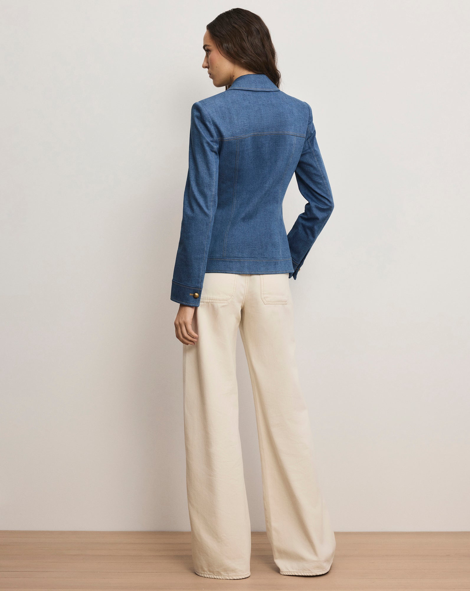 Randy Denim Dickey Jacket in Blue | Veronica Beard