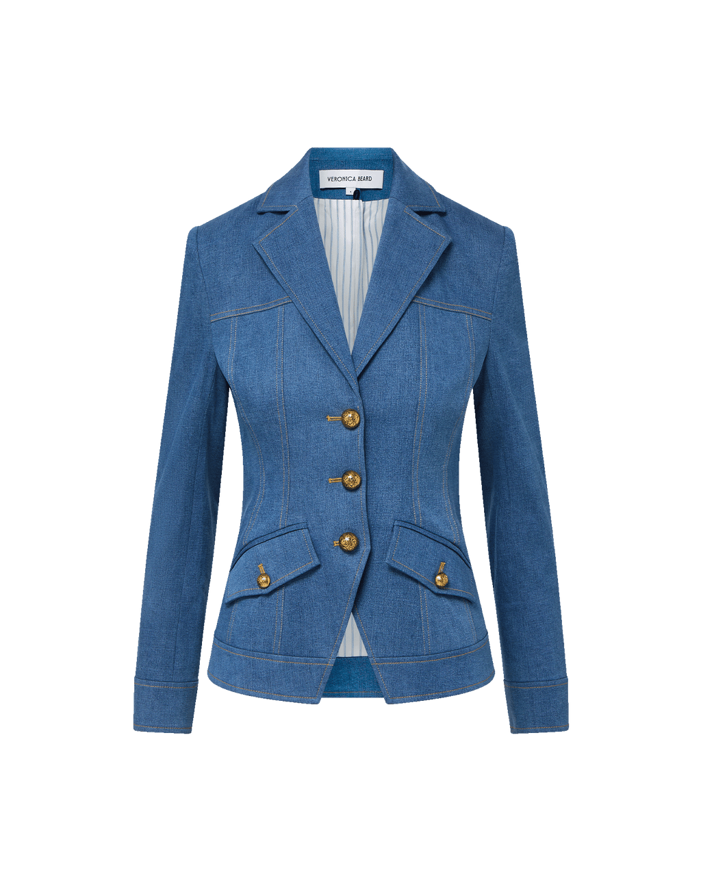 Veronica Beard Randy Denim Dickey Jacket - Cosmo