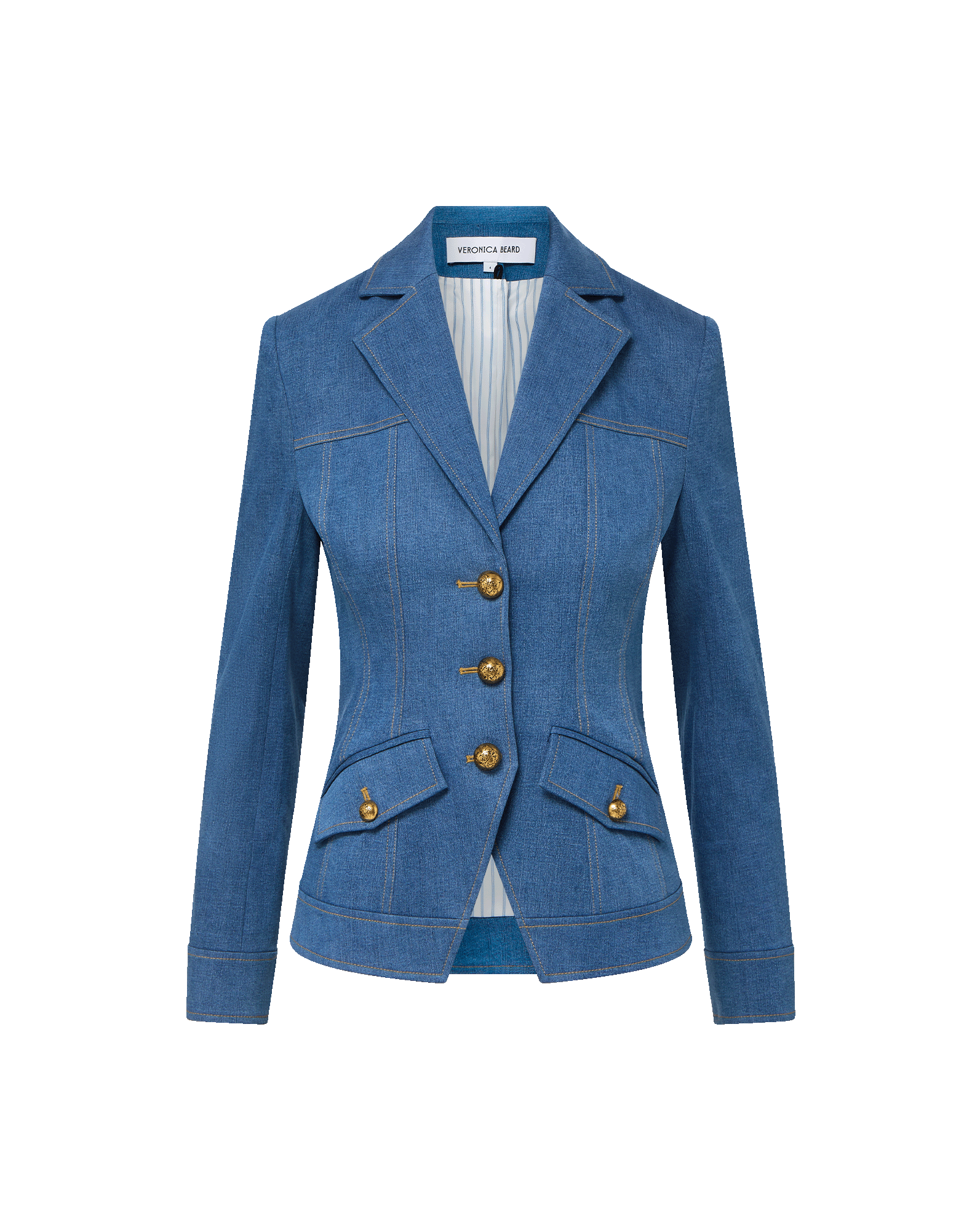 Veronica Beard Randy Denim Dickey Jacket - Cosmo