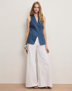Veronica Beard Costa Denim Vest - Cosmo