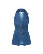 Veronica Beard Costa Denim Vest - Cosmo