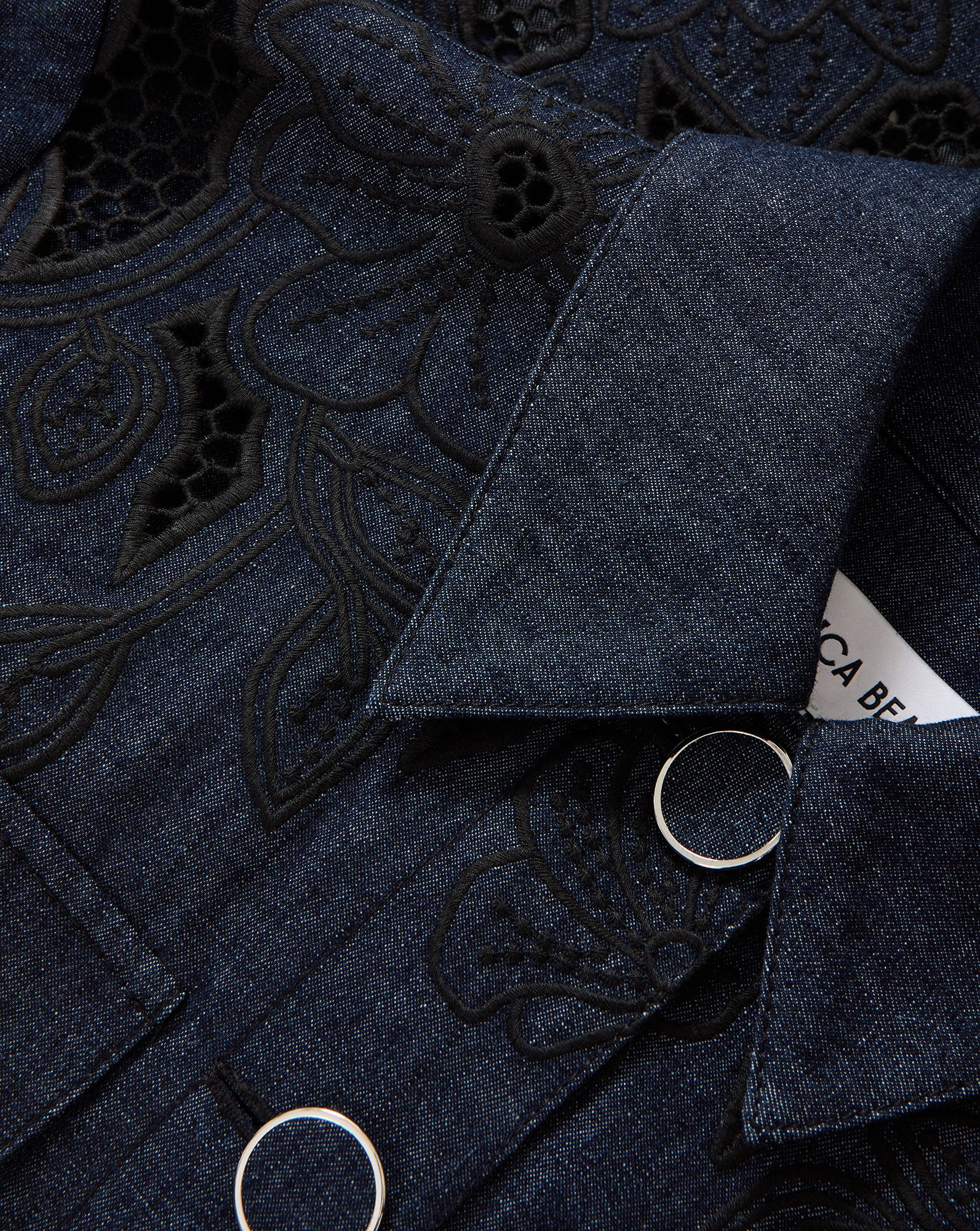 Veronica Beard Kiki Eyelet Jacket - Indigo Rinse