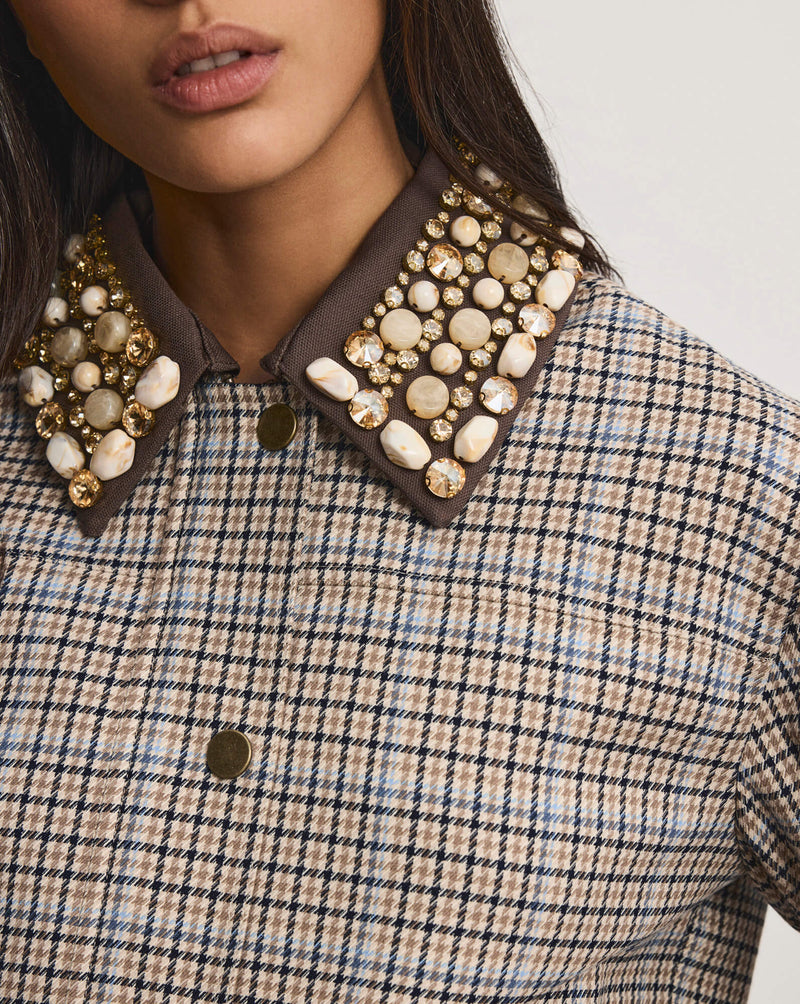 Veronica Beard Kasper Plaid Chore Jacket