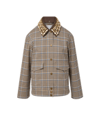 Veronica Beard Kasper Plaid Chore Jacket Malt Multi