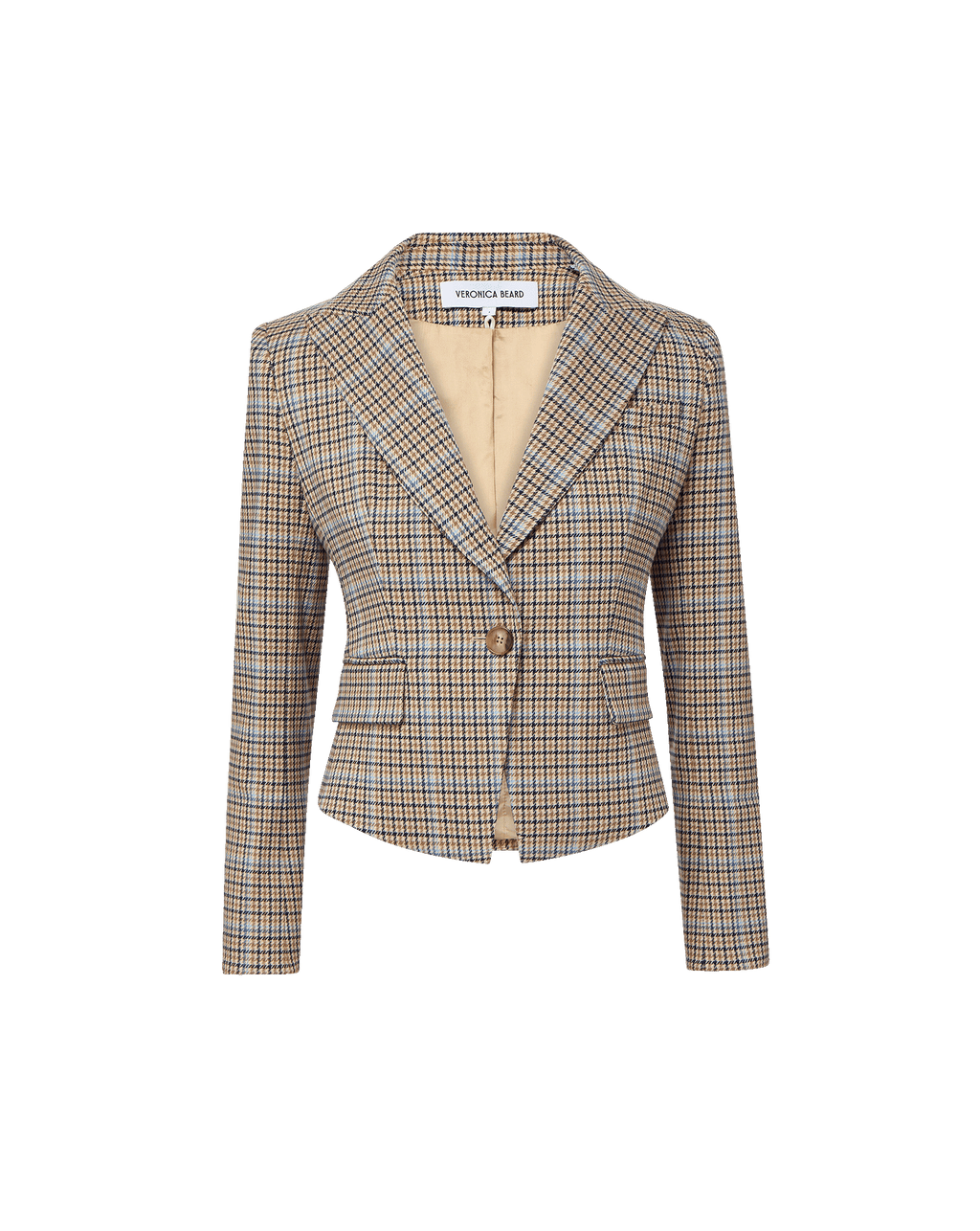Veronica Beard Hosanna Plaid Dickey Jacket - Malt Multi