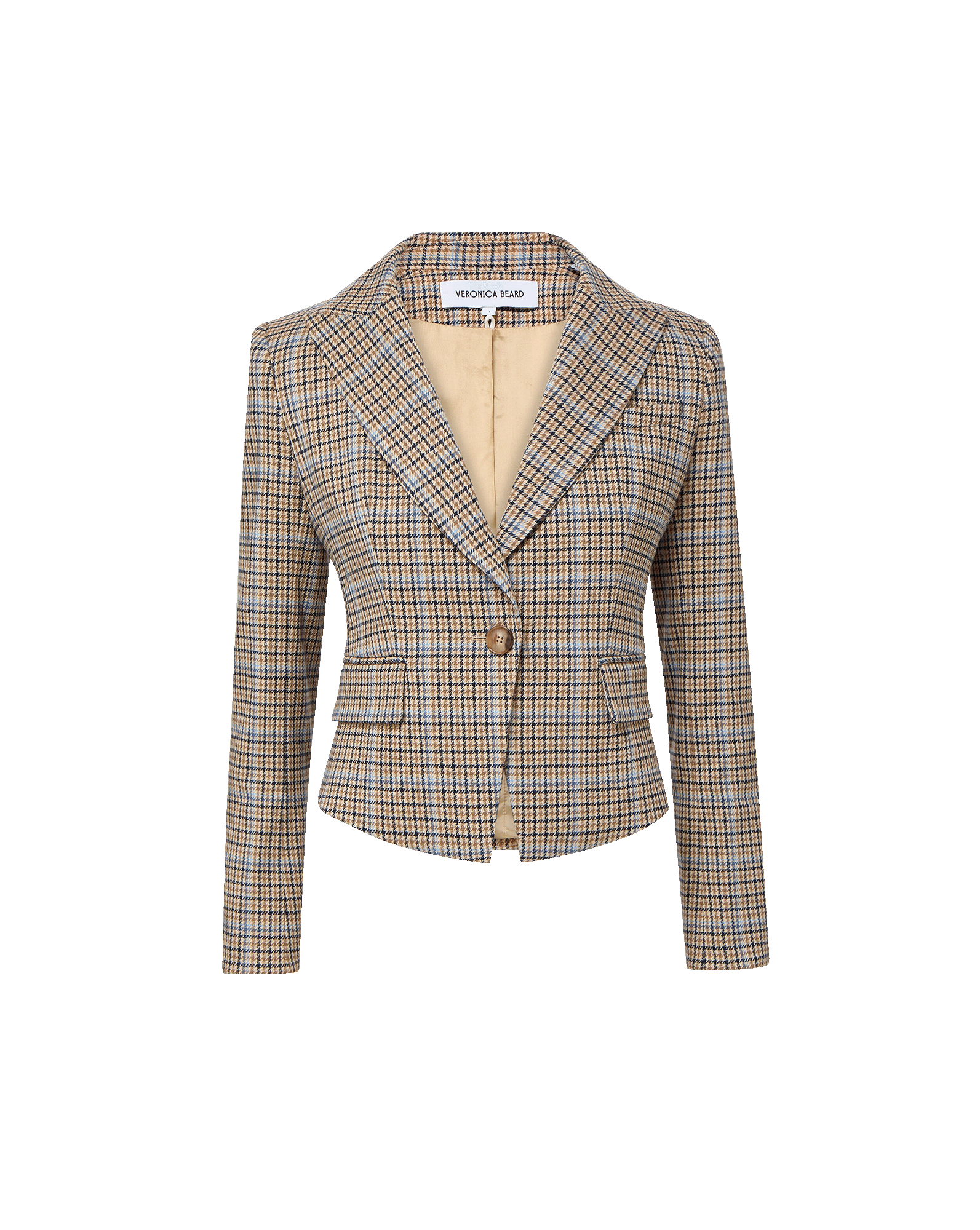Hosanna Plaid Dickey Jacket in Malt Multi Brown | Veronica Beard